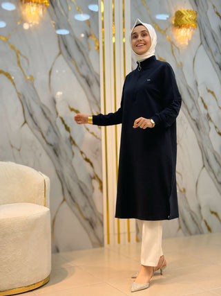 KADO YAKA FERMUARLI RİBANALI TUNİK 257322