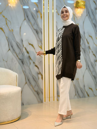 NY MEHLİKA ANGORA DETAYLI SOĞUK İP TUNİK 3284