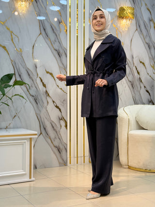 PANOVA TASARIM BELİ BAĞLAMALI CEKETLİ 2'Lİ TAKIM 5511