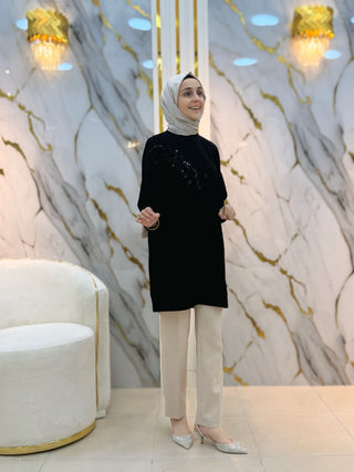 NY MEHLİKA PAYET İŞLEMELİ TUNİK 0019