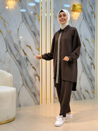 PUANE FERMUARLI ŞERİT DETAY OYSHO TAKIM 14297