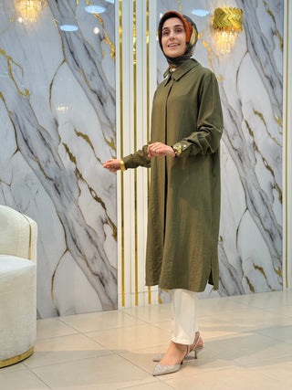 KADO UZUN BOY DÜĞMELİ TUNİK 262228