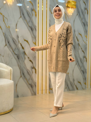 NY MEHLİKA TAŞ İŞLEME DETAYLI HIRKA 250727