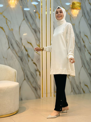 LARCH CİMALI ZIMBALI YIRTMAÇ DETAY PAÇA ÇELİK ÖRME PANTOLON 1074