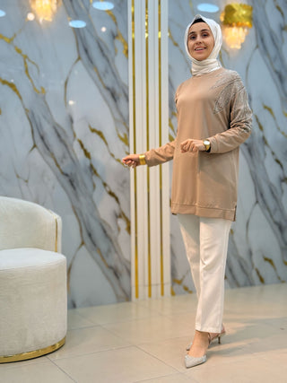 KADO OMUZ TAŞLI TUNİK 9703