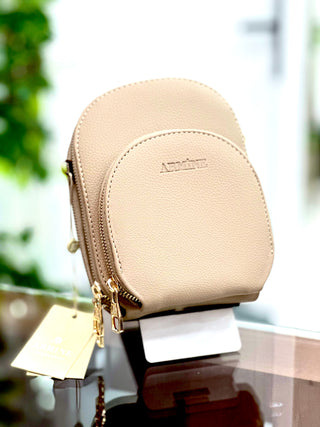 ARMİNE Çok Gözlü Bej Çanta 384