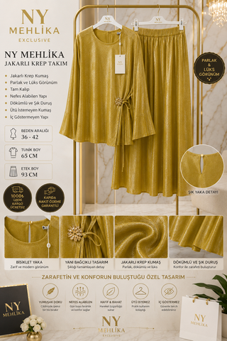 İKOLL PAT DETAYLI ETEKLİ TAKIM 17367