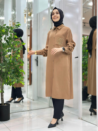 KADO TENSEL CUBRA CEP TAŞ DETAYLI 110 CM TUNİK 251249