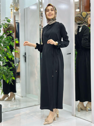 ARMİNE TREND BELİ BAĞLAMALI ELBİSE 25YT944