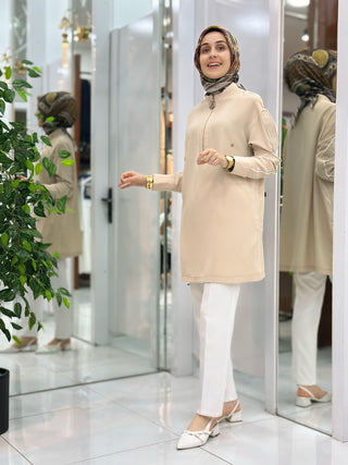 ARMİNE TREND YAKA FERMUARLI TUNİK 25YT412