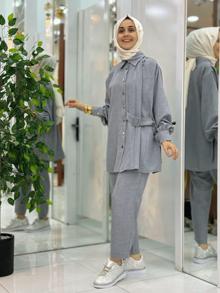 ESSE BELİ KEMER DETAYLI 2'Lİ TAKIM 8111
