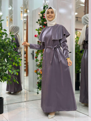 MEHLİKA PELERİN YAKA TAŞ İŞLEMELİ ABİYE 1490