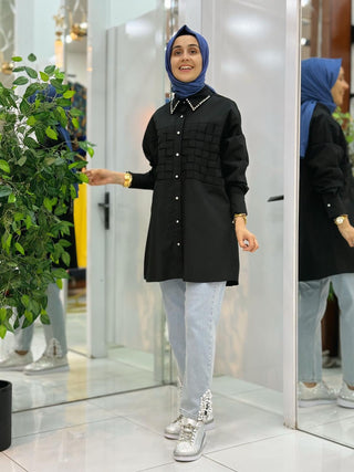 ESSE YAKA TAŞLI TUNİK 3237