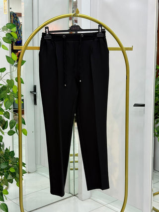 YARİŞ DOUBLE KREP DAR PAÇA PANTOLON Y101