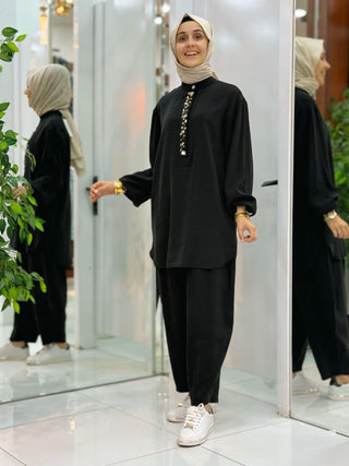 PUANE YAKA DETAYLI 2'Lİ TAKIM 14307