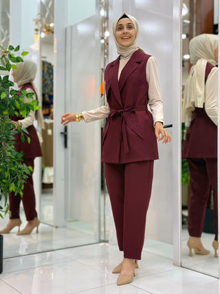 NY MEHLİKA BEL BAĞLAMALI TASARIM  2'Lİ TAKIM 7235