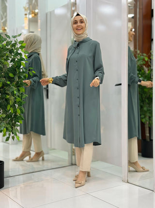 ALESYA KREP YAKA DETAYLI TUNİK 2420