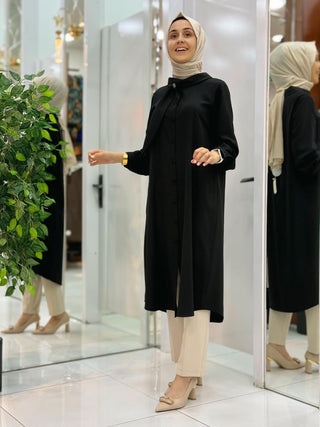 ALESYA KREP YAKA DETAYLI TUNİK 2420