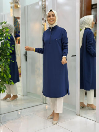 KADO YAKA FERMUARLI RİBANALI TUNİK 257322