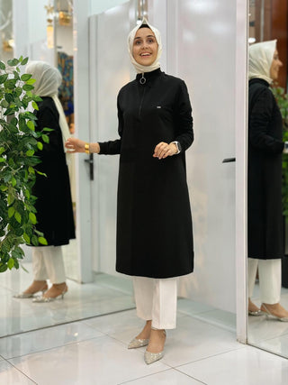 KADO YAKA FERMUARLI RİBANALI TUNİK 257322