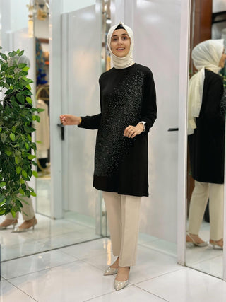 AYŞE AKAY MODA TAŞLI TUNİK A 5125