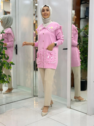 NY MEHLİKA PAPATYA VE DANTEL DETAY HIRKA 141790