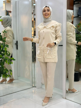 NY MEHLİKA PAPATYA VE DANTEL DETAY HIRKA 141790