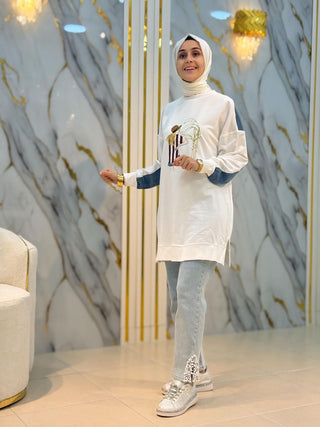 PUANE BASKILI BASIC TUNİK 10632