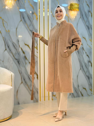 NY MEHLİKA BEL KEMERLİ ANGORA KABAN 70040