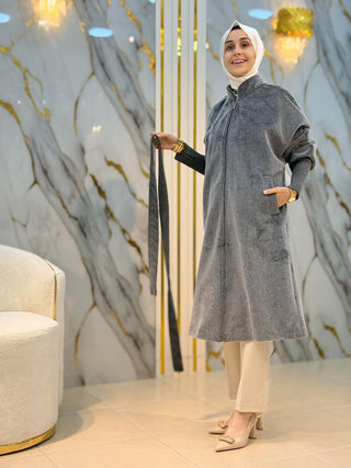 NY MEHLİKA BEL KEMERLİ ANGORA KABAN 70040