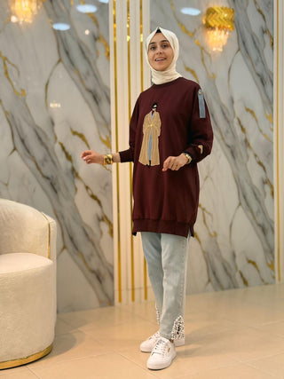 PUANE FİGÜR BASKILI BASIC TUNİK 10655