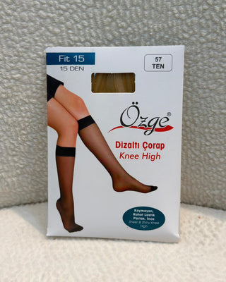 ÖZGE DİZ ALTI TÜL ÇORAP TEN 57