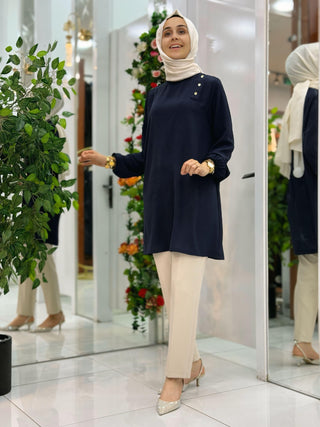KADO MODAL DÜĞME DETAY TUNİK 251493