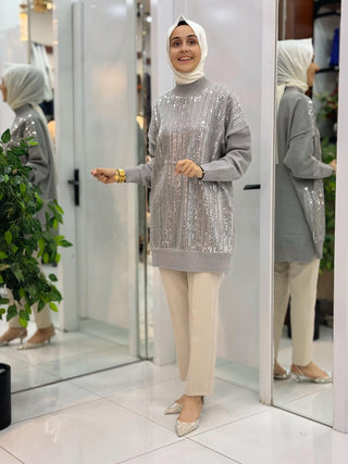 SOFF PUL PAYET BLUZ 5147