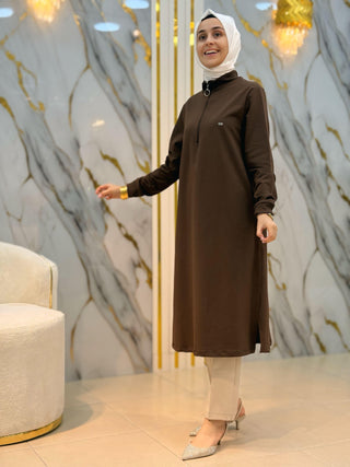 KADO YAKA FERMUARLI RİBANALI TUNİK 257322