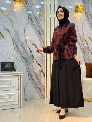 ALESYA ETEKLİ DESENLİ TAKIM A5377