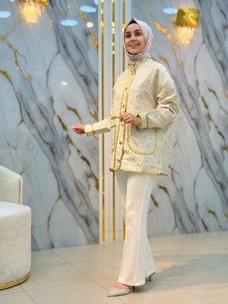 NY MEHLİKA SİM VE ŞERİT DETAYLI TASARIM CEKET 2280