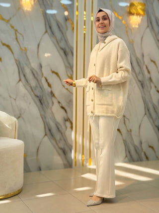 NY MEHLİKA ALTI BÜZGÜLÜ CEPLİ HIRKA 241482