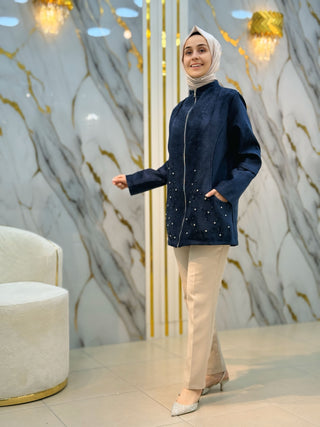 NY MEHLİKA TAŞ İŞLEME DETAYLI TASARIM CEKET (ASTARLI) 2287