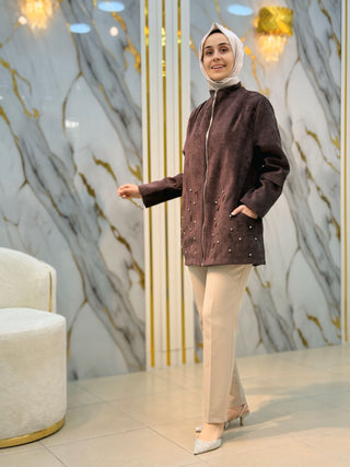 NY MEHLİKA TAŞ İŞLEME DETAYLI TASARIM CEKET (ASTARLI) 2287