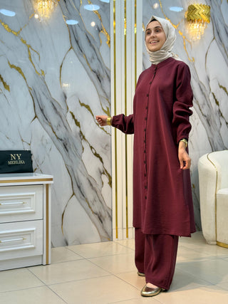 NY MEHLİKA UZUN TUNİKLİ DÜĞMELİ TAKIM 1595