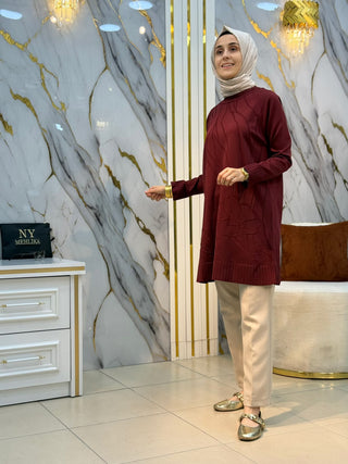 KADO KENDİNDEN DESENLİ SOĞUK İP TUNİK 2725103