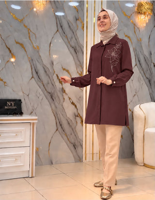 KADO YILDIZ İŞLEMELİ TASARIM GÖMLEK 268200