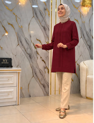 KADO ŞERİT DESENLİ SOĞUK İP TUNİK 2726084